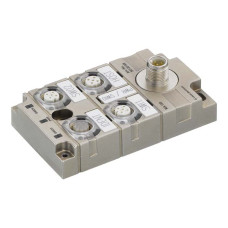 The Modular connection unit from .  Supply voltage: 18 ... 30 V, DC; Current consumption, max.: 150 mA; Connections: 5 Piece(s); Dimensions: 55 mm x 31 mm x 95 mm; Degree of protection: IP 67; Certi