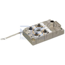 The Ethernet switch from . Supply voltage: 18 ... 30 V, DC; Interface: Ethernet; Connections: 5 Piece(s); Connections for voltage supply: 1 Piece(s); Interface connections: 4 Piece(s); Dimensions:
