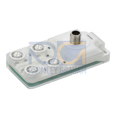 Master connection: Connector, M12, 12 -pin, A-coded, Male; Number of distribution box ports: 4 Piece(s); Distribution boxes: M12, 5 -pin, Female; Distribution box: A-coded; Housing: Plastic, Transluc