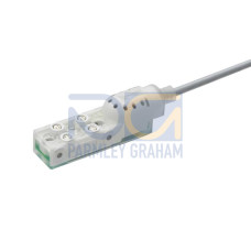 Master connection: Cable, 3,000 mm; Number of conductors: 3 Piece(s); Number of distribution box ports: 4 Piece(s); Distribution boxes: M8, 3 -pin, Female; Distribution box: A-coded; Housing: Plastic