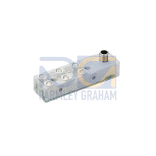 Master connection: Connector, M12, 12 -pin, A-coded, Male; Number of distribution box ports: 6 Piece(s); Distribution boxes: M8, 3 -pin, Female; Distribution box: A-coded; Housing: Plastic, Transluce