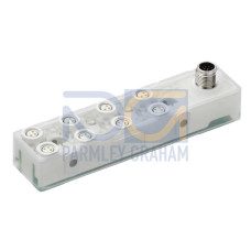 The Distribution box from . Switching element: Transistor, PNP; Master connection: Connector, M12, 12 -pin, A-coded, Male; Number of distribution box ports: 8 Piece(s); Distribution box: M8, 3 -pin,