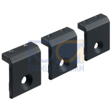 The Mounting bracket set from . Suitable for: MLC 500, MLC 300 safety light curtains; Type of fastening: Clampable; Mounting device material: Metal;