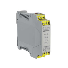 Safety relay Functions: Periodic function test, Start/restart interlock (RES), selectable, Contactor monitoring (EDM), selectable, "Error" signal output, "Safety ON" signal output; Restart: Automatic