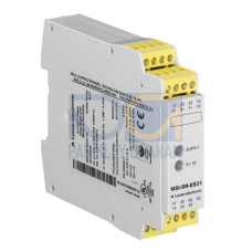 The Safety relay from .  Application: Base device for E-Stop applications; SIL: 3, IEC 61508; Performance Level (PL): e, EN ISO 13849-1; Category: 4, EN ISO 13849; Contacts (NO contact/NC contact):