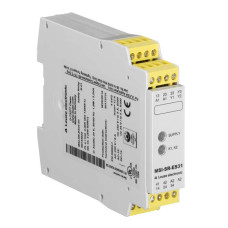 The Safety relay from .  Application: Base device for E-Stop applications; SIL: 3, IEC 61508; Performance Level (PL): e, EN ISO 13849-1; Category: 4, EN ISO 13849; Contacts (NO contact/NC contact):