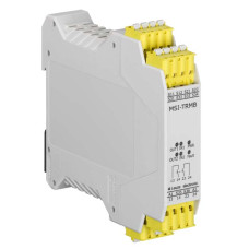 The Safety relay from . Type: 4, IEC/EN 61496; SIL: 3, IEC 61508; Performance Level (PL): Up to and including e, EN ISO 13849-1; Category: 4, EN ISO 13849; Response time: 30 ms; Sensor response time