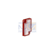 The Reflector from . Design: Rectangular; Reflective surface: 11 mm x 21 mm; Triple reflector size: 12 mm; Material: Plastic; Base material: Plastic; Chemical designation of the material: PES; Faste