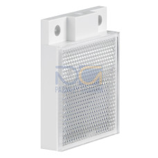 Design: Rectangular; Triple reflector size: 1.2 mm; Reflective surface: 35 mm x 34 mm; Material: Plastic; Base material: Plastic; Chemical designation of the material: PMMA; Fastening: Through-hole m