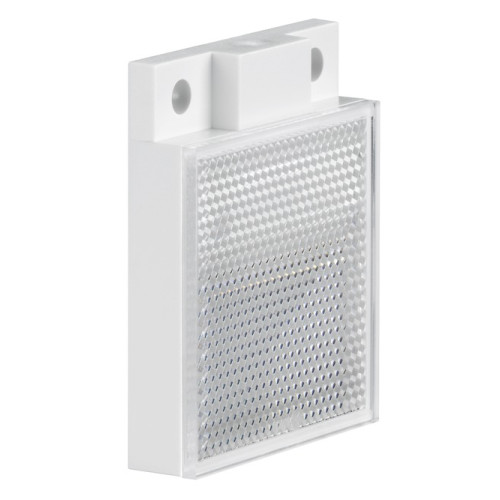 Design: Rectangular; Triple reflector size: 1.2 mm; Reflective surface: 35 mm x 34 mm; Material: Plastic; Base material: Plastic; Chemical designation of the material: PMMA; Fastening: Through-hole m