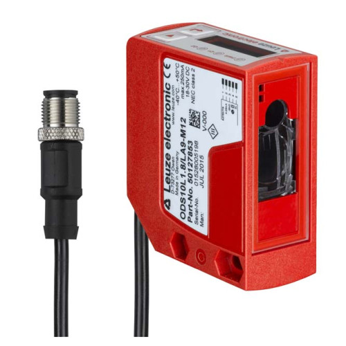 The Optical distance sensor from . Scanning system: Against object; Light source: Laser, Red; Light spot size: 7 mm x 7 mm; Measurement range: 50 ... 8.000 mm; Geometric resolution: 1.0 mm; Supply v