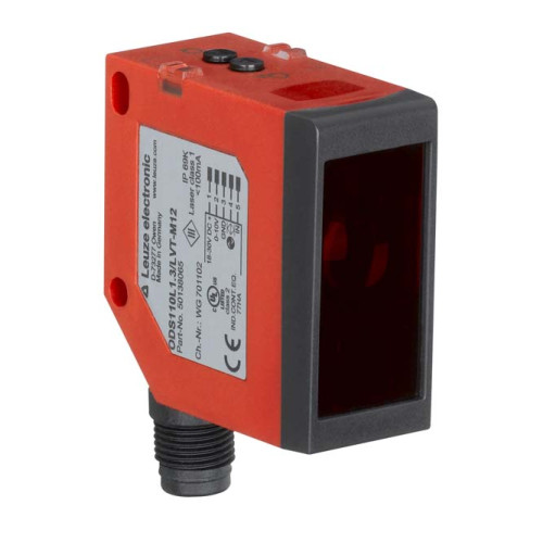 Optical distance sensor Scanning system: Against object; Light source: Laser, Red; Light spot size: 5.5 mm x 7 mm; Measurement range: 100 ... 5,000 mm; Geometric resolution: 1.0 ... 5.0 mm; Supply vo