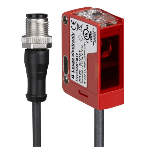 Application: Detection of transparent films, Detection of highly transparent bottles; Special version: Autocollimation, Tracking function; Operating range limit: 0 ... 3.6 m; Light source: LED, Red;