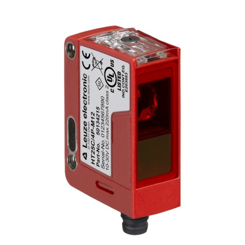 Application: Detection of highly transparent bottles, Detection of transparent films; Special version: Autocollimation, Tracking function; Operating range limit: 0 ... 3.6 m; Light source: LED, Red;