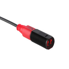 Throughbeam photoelectric sensor transmitter Special design: Deactivation input; Operating range limit: 0 ... 15 m; Light source: LED, Red; Supply voltage: 10 ... 30 V, DC; Connection: Cable, 2,000 m