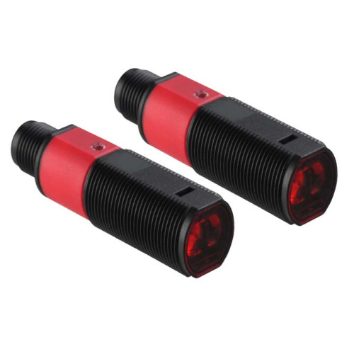 The Throughbeam photoelectric sensor transmitter set from . Operating range limit: 0 ... 14,2 m; Light source: LED, Red; Switching frequency: 500 Hz; Supply voltage: 10 ... 30 V, DC; Digital switchi