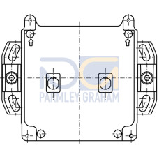 Mounting system Suitable for: RS4 safety laser scanners; Dimensions: 192 mm x 57 mm x 156 mm; Net weight: 700 g; Housing color: Black; Design of mounting device: Mounting system; Type of fastening, a