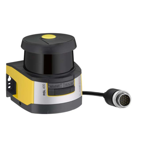 Safety laser scanner Type: 3, IEC/EN 61496; SIL: 2, IEC 61508; Performance Level (PL): d, EN ISO 13849-1; Scanning angle: 270 °; Number of field pairs, reversible: 10; Number of protective functions: