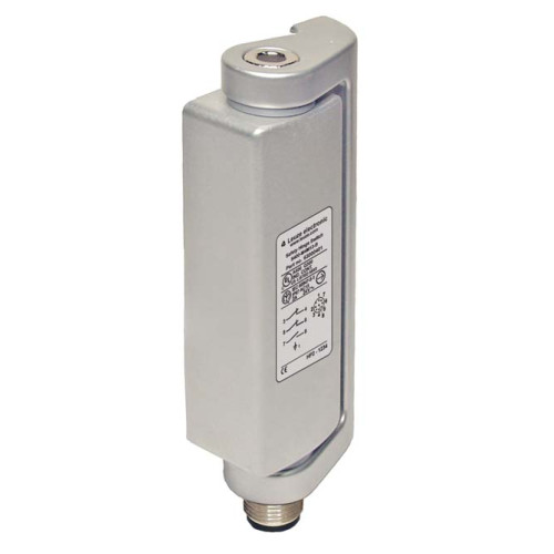 The Safety hinge switch from . Contact allocation: 2NC + 1NO, Slow-action contact; Connection: Connector, M12, Metal, 8 -pin; Dimensions: 49 mm x 22,5 mm x 100,6 mm; Housing material: Metal, ZAMAK;