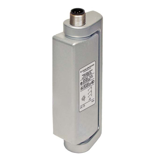 The Safety hinge switch from . Contact allocation: 2NC + 1NO, Slow-action contact; Connection: Connector, M12, Metal, 8 -pin; Dimensions: 49 mm x 22,5 mm x 100,6 mm; Housing material: Metal, ZAMAK;