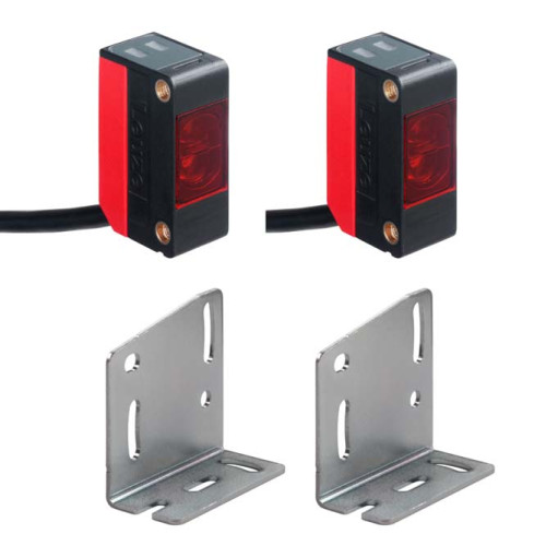 The Throughbeam photoelectric sensor transmitter set from . Operating range limit: 0 ... 15 m; Light source: LED, Red; Switching frequency: 500 Hz; Supply voltage: 10 ... 30 V, DC; Digital switching