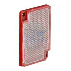 The Reflector from . Design: Rectangular; Reflective surface: 37 mm x 56 mm; Triple reflector size: 4 mm; Material: Plastic; Base material: Plastic; Chemical designation of the material: PES; Fasten