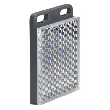 The Reflector from . Design: Rectangular; Reflective surface: 47 mm x 48 mm; Triple reflector size: 4 mm; Material: Plastic; Base material: Plastic; Chemical designation of the material: PMMA8N; Fas