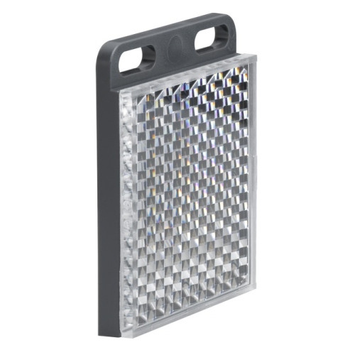 The Reflector from . Design: Rectangular; Reflective surface: 47 mm x 48 mm; Triple reflector size: 4 mm; Material: Plastic; Base material: Plastic; Chemical designation of the material: PMMA8N; Fas