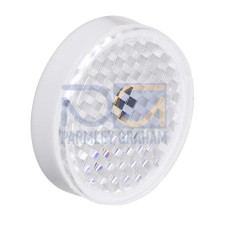 The Reflector from . Design: Round; Triple reflector size: 2,3 mm; Reflection surface diameter: 23 mm; Material: Plastic; Base material: Plastic; Chemical designation of the material: PMMA; Fastenin
