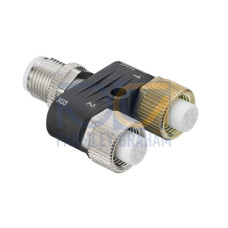 The Y distribution box from . Number of connections: 3 Piece(s); Connection 1: Connector, M12, Axial, Male, A-coded, 5 -pin; Connection 2: Connector, M12, Axial, Female, A-coded, 5 -pin; Connection