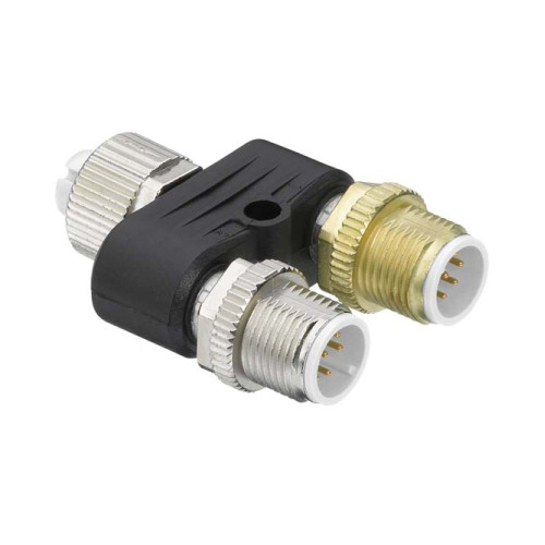 The Y distribution box from . Number of connections: 3 Piece(s); Connection 1: Connector, M12, Axial, Female, A-coded, 8 -pin; Connection 2: Connector, M12, Axial, Male, A-coded, 8 -pin; Connection