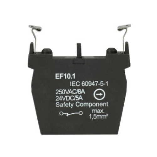 Pushbutton, IP69K Rated, Contact Block, 1 N/C Position 1 - EF10.1