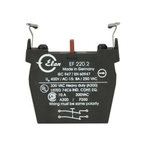 Pushbutton, IP69K Rated, Contact Block, 2 N/C Position 3 - EF220.3