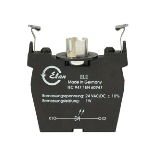 Pushbutton, IP69K Rated, Light Terminal Block With BA9S Holder, 24 Vac/dc - ELE