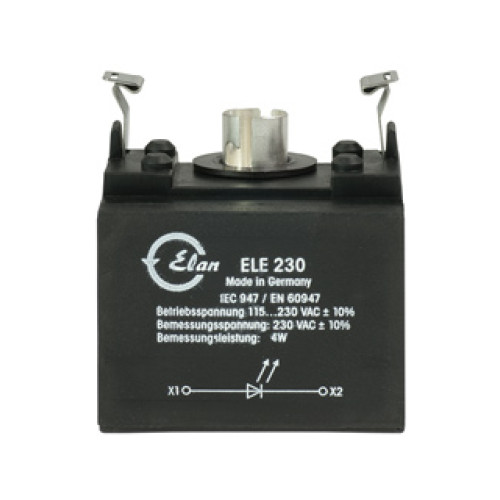 Pushbutton, IP69K Rated, Light Terminal Block With BA9S Holder, 115 - 230 Vac/dc - ELE230