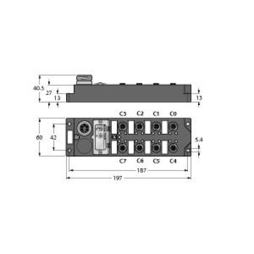 I/O Module for DeviceNet Fieldbus, 16 digital pnp inputs