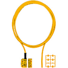 RFiD safety switch 2 safe semiconductor outputs, connection cable 5 m, one direction of actuation IP6K9K, operating distance 11 mm, Sao = 8 mm, Sar = 20 mm, PU = 1 piece coded switch with actuator.