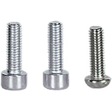 Screw set for installing the PSENmlock actuator at the handle unit and sliding gates, package content = 2 Allen screws M5x16, 1 safety screw with one-way slot M5x16