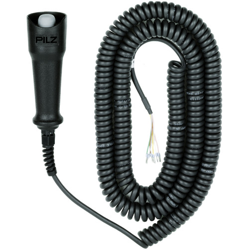 PITenable 3-step enabling switch, 5 m coiled connection cable and open cable ends (6-pole).