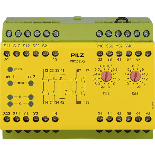 Safety relay (standalone) inputs: 1/2-channel wiring with/without detection of shorts across contacts