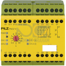 Safety relay (standalone) inputs: 1/2-channel wiring without detection of shorts across contacts