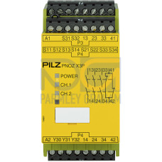 Safety relay (standalone) inputs: 1/2-channel wiring with/without detection of shorts across contacts