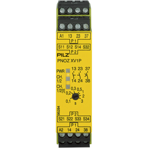 Safety relay (standalone) inputs: 1/2-channel wiring with/without detection of shorts across contacts