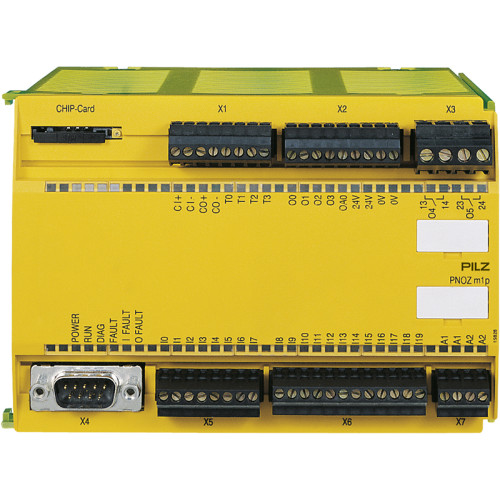Configurable safety system PNOZmulti base module expandable, 20 safe digital inputs, 4 safe semiconductor outputs, 2 safe relay outputs.