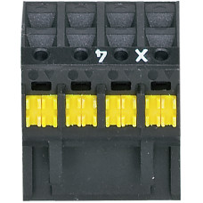 Set of plug-in replacement terminals 4-pin of spring-type, PU = 1 piece each X1, X2, X3, X4.
