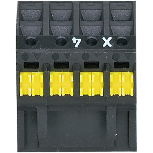 Set of plug-in replacement terminals 4-pin of spring-type, PU = 1 piece each X1, X2, X3, X4.