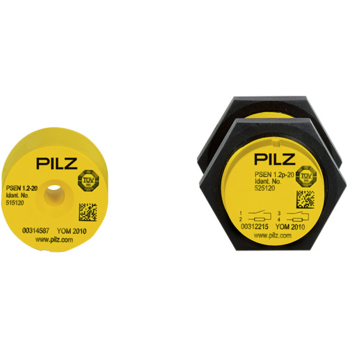 Magnetic safety switch 2 N/O, 4-pin M8 male connector, round M30 design IP67, operating distance 8 mm, PU = 1 piece with actuator.