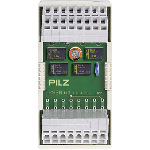 Interface PSEN ix1 for connection and evaluation of several of several safety sensors N/O, NO 96 x 48 x 43.5 mm (H x W x D), Connection type spring-loaded terminals.