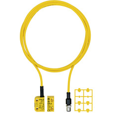 RFiD safety switch 2 safe semiconductor outputs, 8-pin M12 connector, one direction of actuation IP6K9K, operating distance 11 mm, Sao = 8 mm, Sar = 20 mm, PU = 1 piece coded switch with actuator.