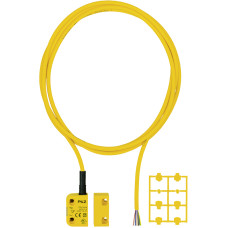 RFID safety switch 2 safe semiconductor outputs, connection cable 5 m, one direction of actuation IP6K9K, operating distance 11 mm, Sao = 8 mm, Sar = 20 mm, PU = 1 piece unique, fully coded switch wit